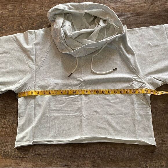 Namastetics Hoodie Athleisure NEW Activewear Pullover Lounge XL Grey Crop - Picture 14 of 15